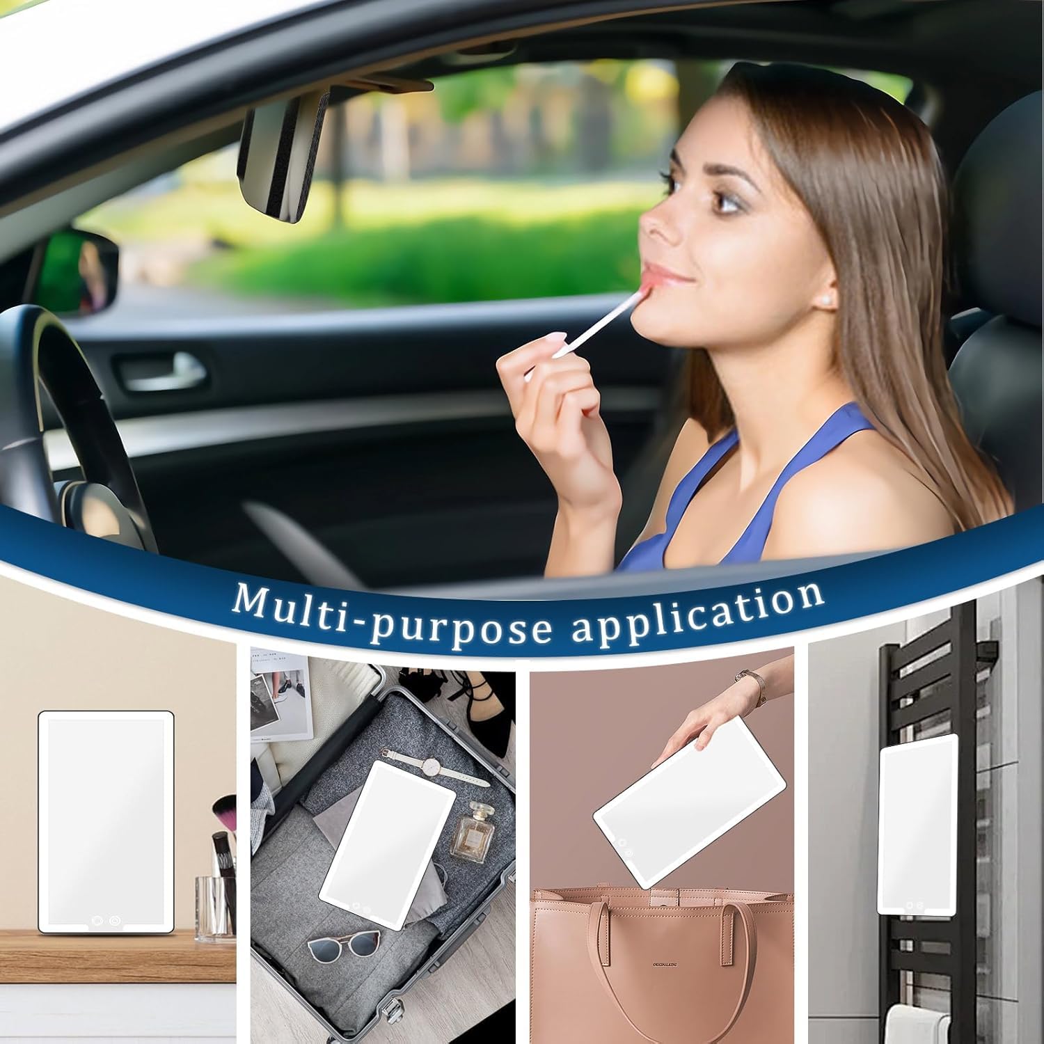 Universal LED Sun Visor Vanity Mirror