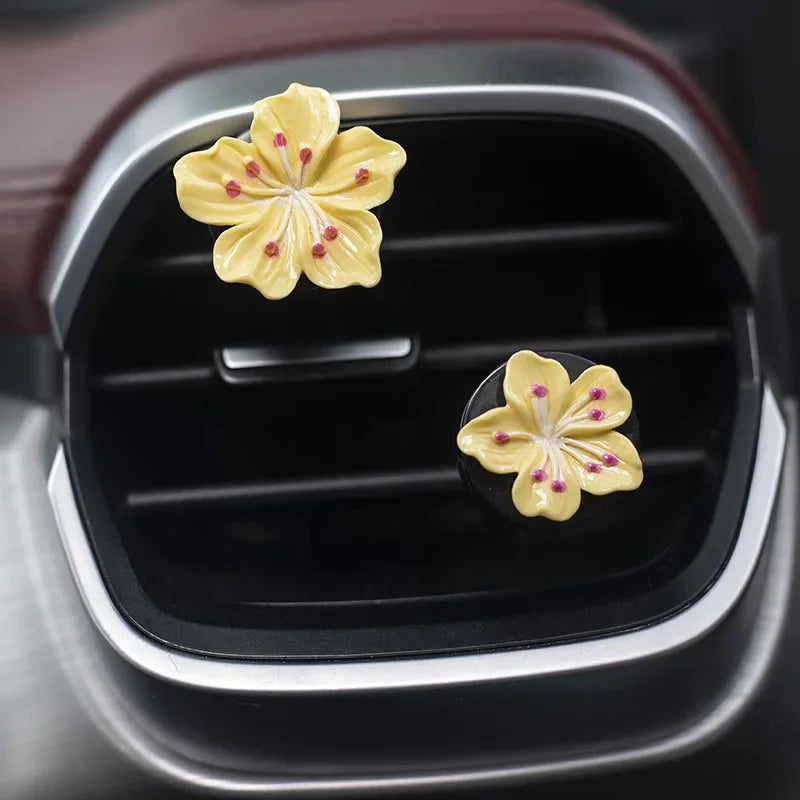 2pcs Car Flower Vent Clip Air Freshener
